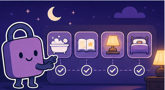 Bedtime Routine Planner | Good Night Lock